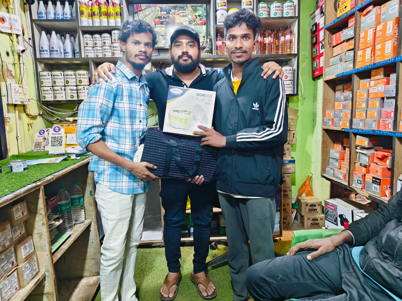 SSV Agencies team with a customer gift