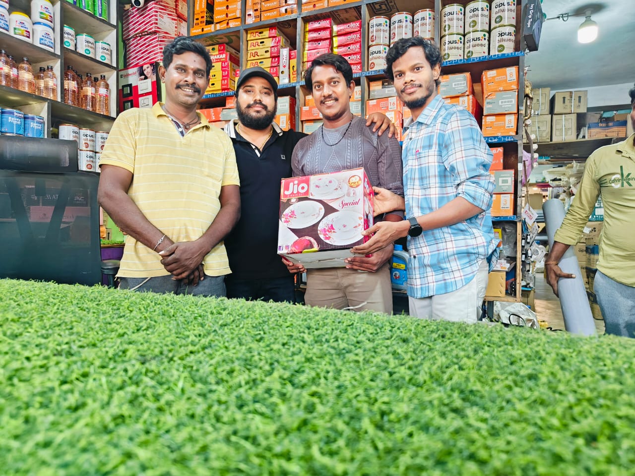 SSV Agencies team with a customer gift