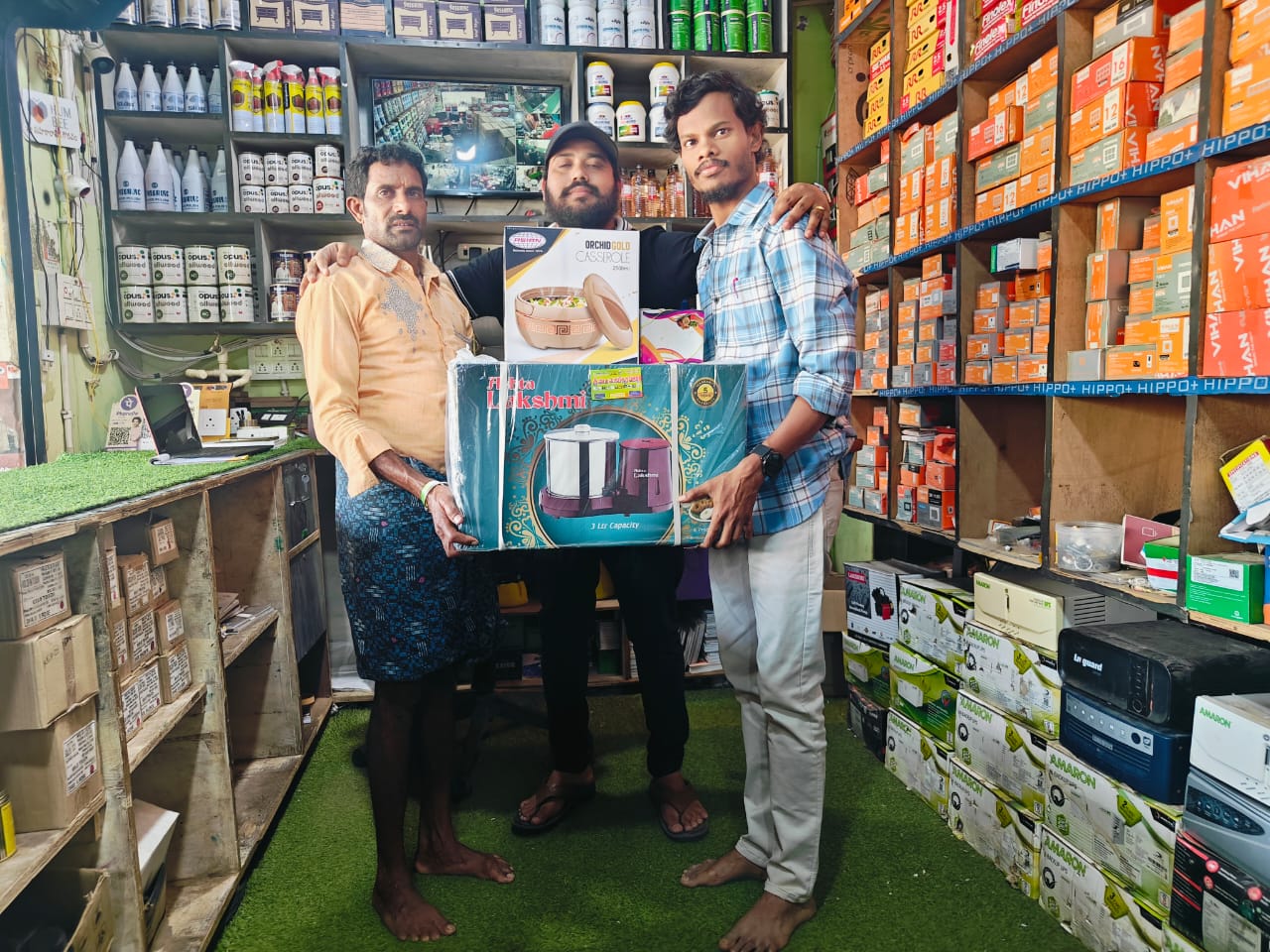 SSV Agencies team with a customer gift